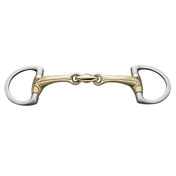 Sprenger Dynamic RS Olivenkopf-Unterlegtrense mit D-förmigem Ring 14 mm doppelt gebrochen